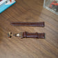 Brown Leather Strap with Rose Gold Clasp